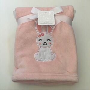 NEW Baby Blanket Pink Lightweight with Bunny Theme | Baby Elements